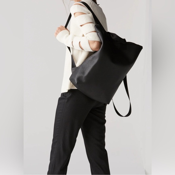 Ampersand As Apostrophe Black Lux Backpack-Tote - Picture 4 of 6